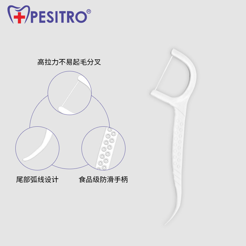 佰仕洁牙线棒薄荷味细圆线剔牙线