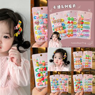 儿童发夹大号碎发刘海bb夹宝宝前额发卡糖果色鸭嘴夹子小女孩头饰
