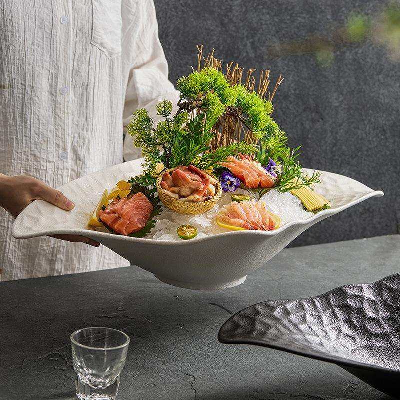 陶瓷三文鱼刺身盘冰盘高档酒店餐厅餐具商用海鲜姿造拼盘自助摆盘,标准件/零部件/工业耗材,车间地垫,淘宝优惠券,粉丝福利购,淘宝优惠卷