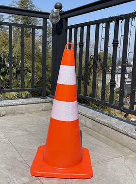 PVC路锥反光圆锥70cm橡胶塑料赛道试驾 桶雪糕筒警示柱路障隔离墩