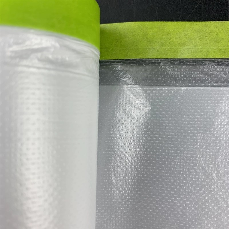 高端加宽绿色和纸遮蔽保护膜 喷漆遮挡装修用汽车美容 高粘易撕不