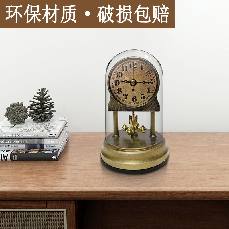 2025新款台式座钟客厅书房卧室欧式复古中式桌面台钟摆台式时钟表