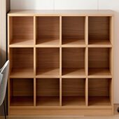 收纳书柜子八格子柜客厅本储物阅读书架置物架落地矮书柜简易多层