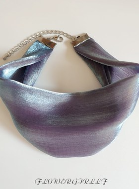 宽边颈带纯色百搭遮颈纹脖子饰品挡疤痕I颈部装饰脖链护脖颈饰脖