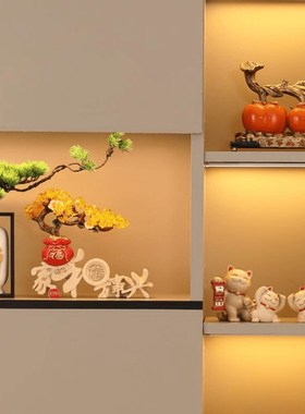 家和万事兴摆件轻奢高档大气客厅玄关酒柜电视柜装U饰乔迁新居礼