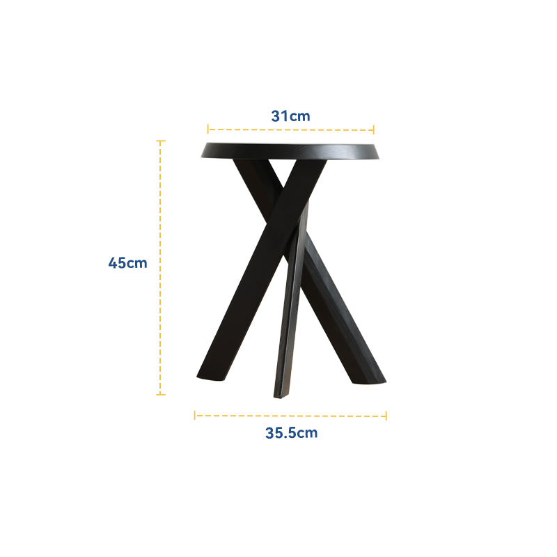 涵客创意a实木沙发边几客厅小茶几家用现代简约餐凳化妆凳子卧室