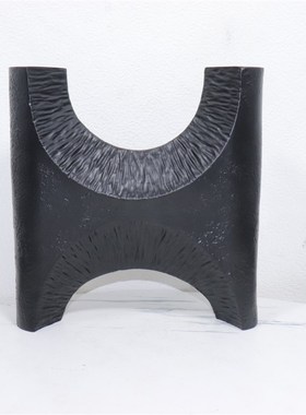 现代北欧几何肌理纹花瓶花器干花花瓶餐桌家居花瓶T摆件树脂装饰