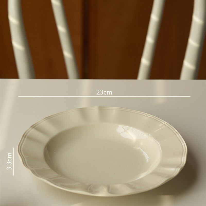 肆月盘子菜盘家用20p23新款高级感陶瓷餐盘深盘汤盘大简约西餐餐