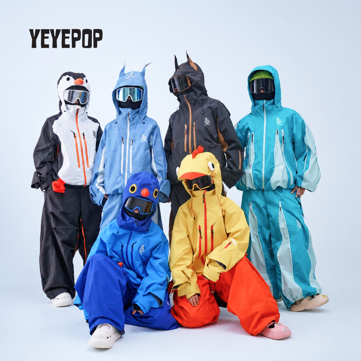 YEYEPOP雪服套装27新款男女款防风防水耐磨加棉保暖专业滑雪服
