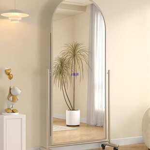 家用全身镜显高显瘦高清落地镜服装店可移动试衣镜网红美颜穿衣镜