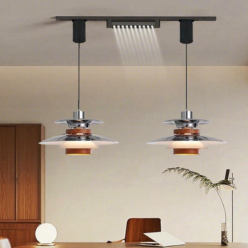 法式中古风复古可移位餐厅吊灯包豪斯PH5飞碟餐桌岛台可升降吊灯