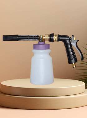 多功能家用橙色洗车泡沫喷壶1L大容量低压铜接头泡沫壶洗车清洁水