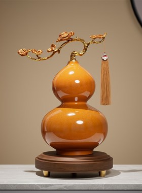 新中式陶瓷葫芦摆件客厅玄关电视柜酒柜装饰搬家礼物乔Z迁新居礼