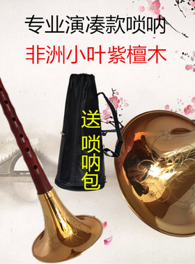 乐器 舞台演奏小叶紫檀o唢呐G A C D降B E F调 喇叭送免修哨片包