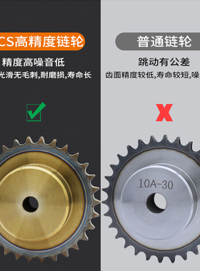 高精度SCS链轮单排5分10a工业机械传动链条齿轮凸台链条轮传动轮
