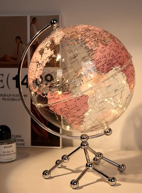 轻奢高档地球h仪摆件家居客厅酒柜电视柜装饰品创意办公室桌面摆