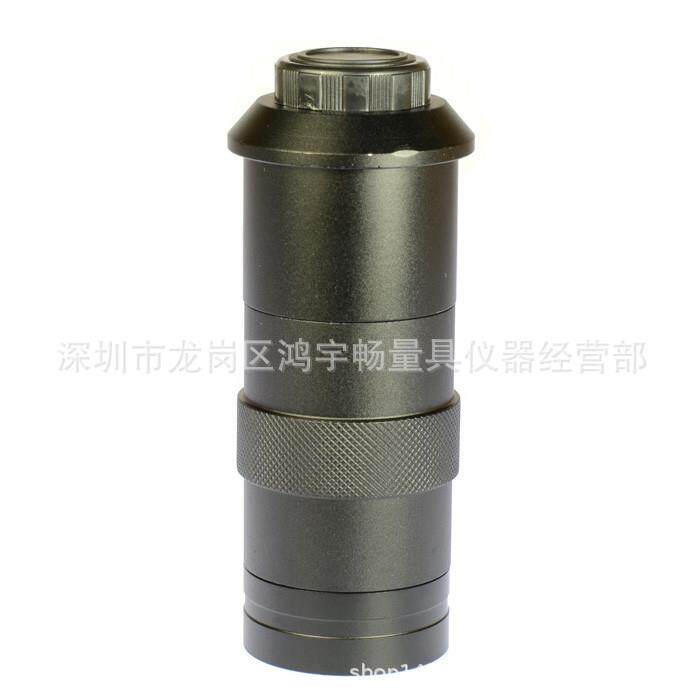 100倍显微镜工业镜头/M1218小型单筒镜头C口可调焦100倍镜头