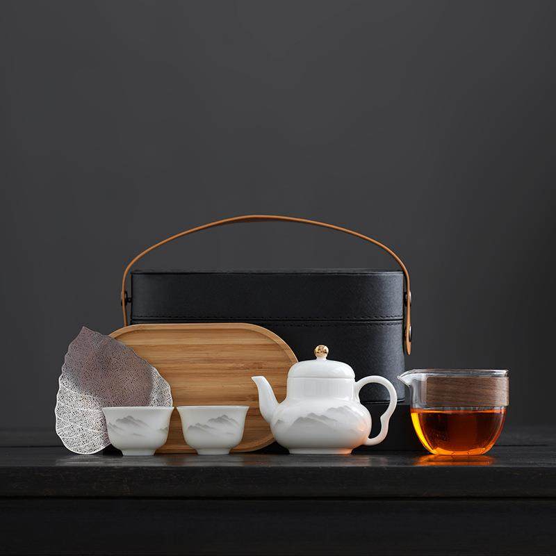 陶瓷旅行茶具小套装便携式随身快客杯户外露营旅游泡茶壶一壶二杯,鲜花速递/花卉仿真/绿植园艺,割草机/草坪机,淘宝优惠券,粉丝福利购,淘宝优惠卷