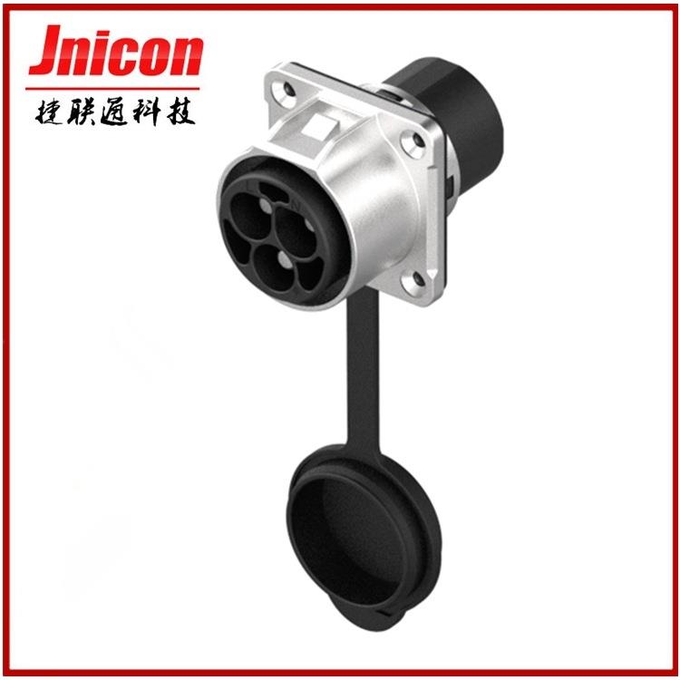 大电流连接器 工业户外设备80A面板3芯电源座 IP67防水航空插头