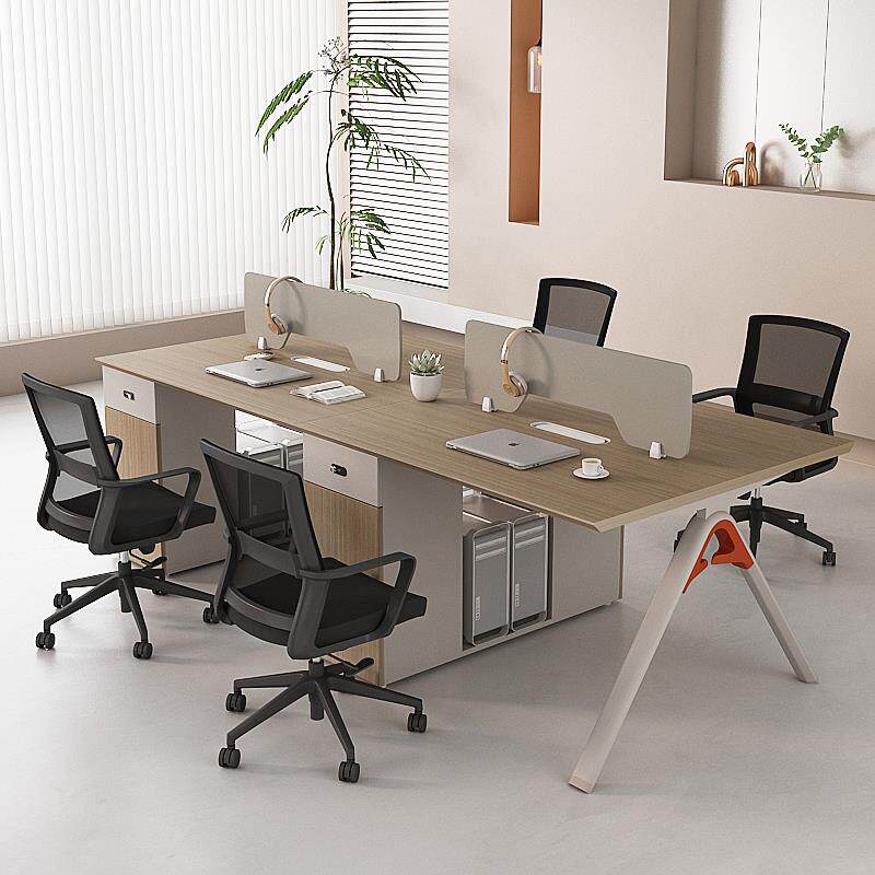 高端办公桌员工位简约现代办公室桌职员桌椅组合四人工位电脑桌子