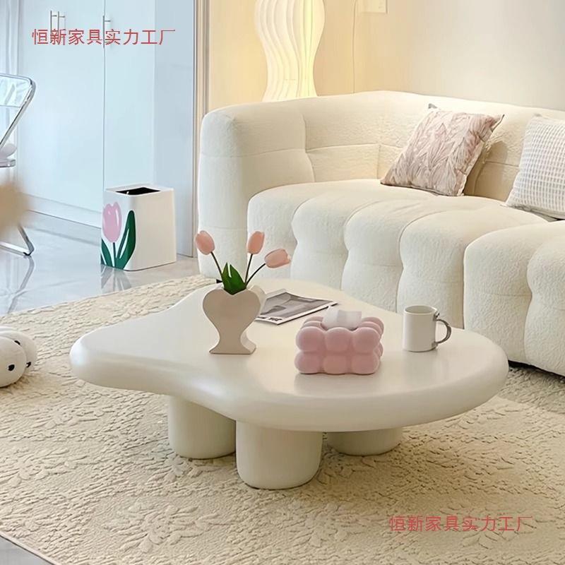 网红创意奶油风云朵茶几北欧家用小户型异形茶桌现代简约民宿茶几
