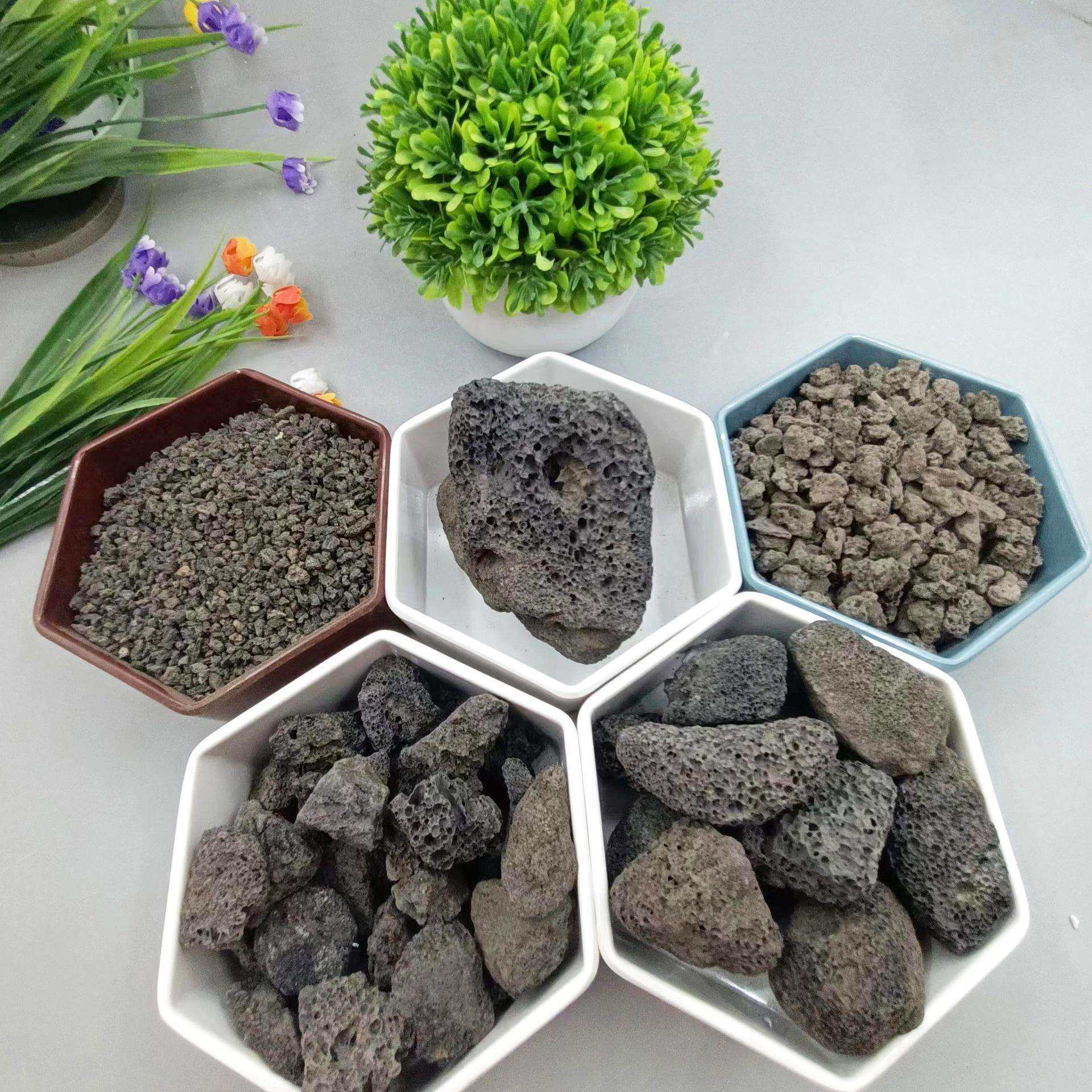 供应火山石 园林绿化 污水处理 多肉植物铺面 鱼缸造景火山岩颗