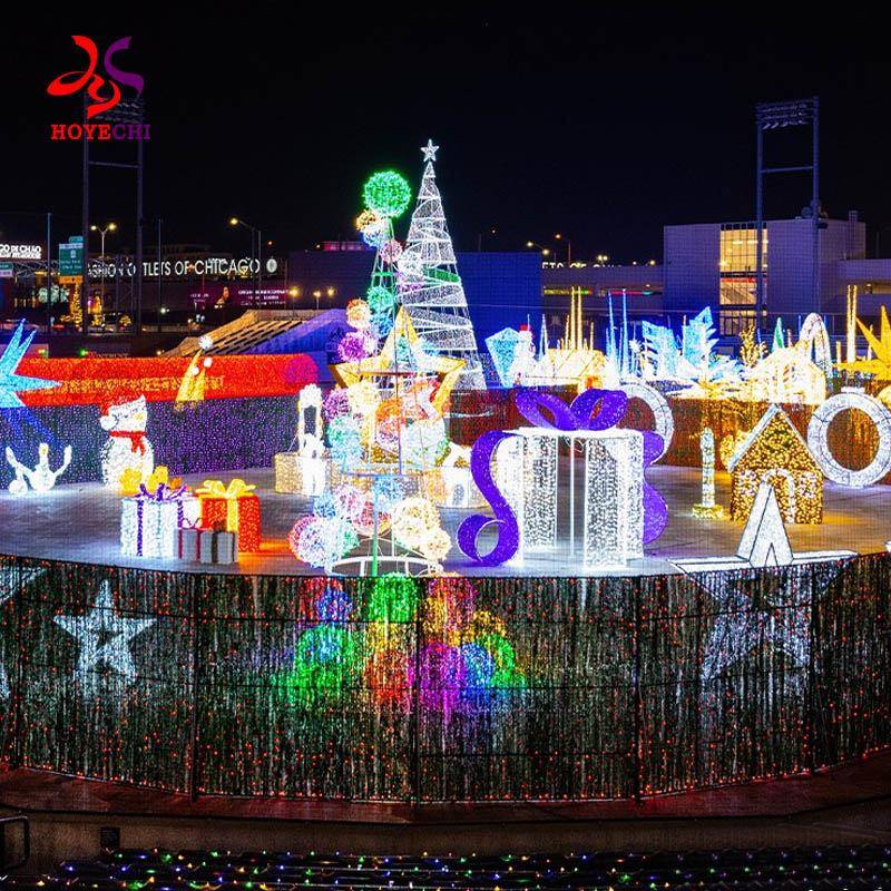 节日节庆大型户外商业灯光节方案设计源头工厂上门制作安装灯光秀