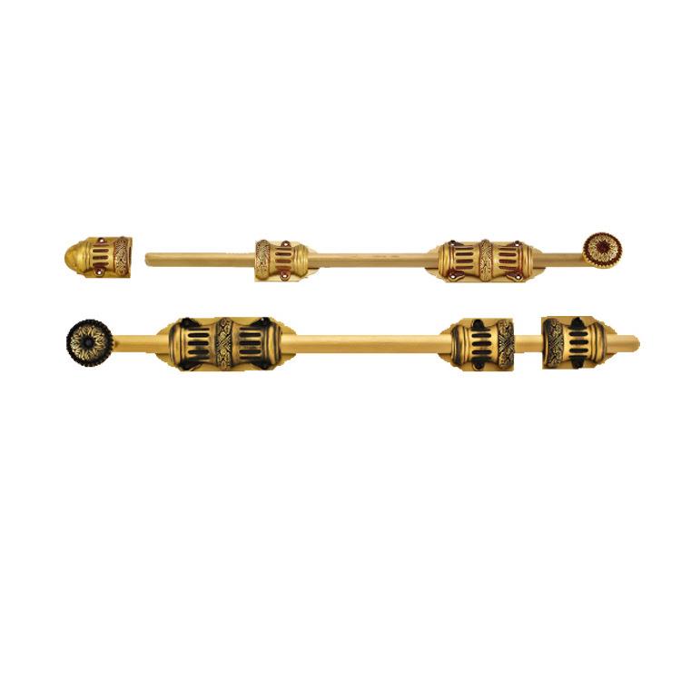 全铜明装插销入户双开大门实木门插销配件泰好铜锁DR 12 RG/SF