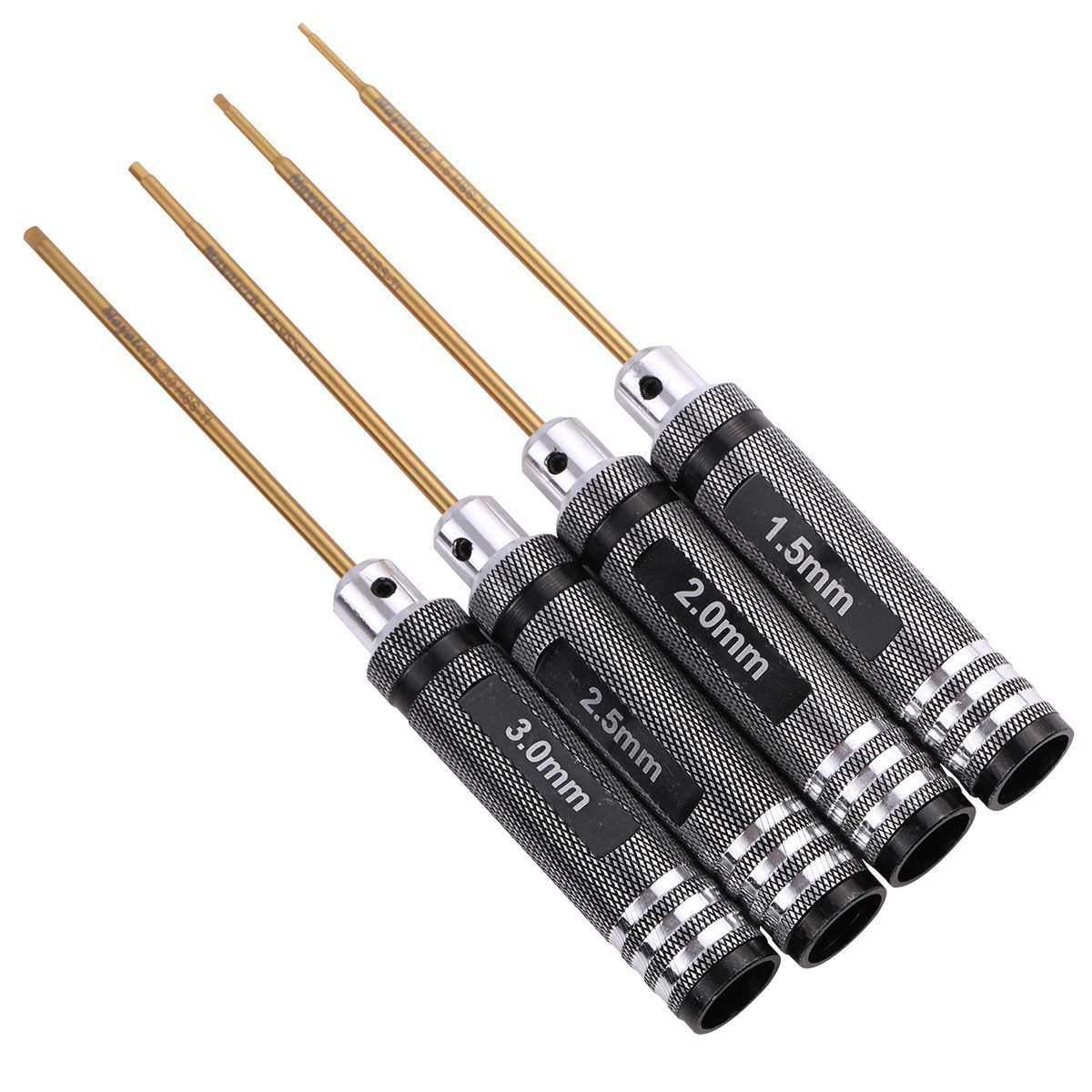 Mayatech 钛钢4件套 内六角螺丝刀 套装1.5 2 2.5 3 mm高速钢刀头