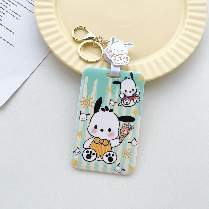 创意三丽鸥伸缩卡套玉桂s狗帕恰狗校园卡公交地铁卡保护套书包挂