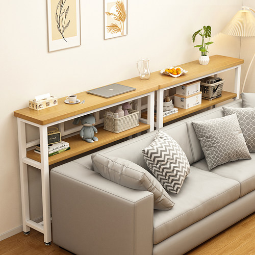 客厅沙发后面置物架卧室床u边窄柜暖气片长条桌靠墙收纳柜现代简