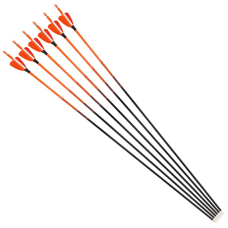 4.2纯碳心形真羽箭支 反曲y弓复合弓美猎直拉弓训练纯碳箭支馆箭