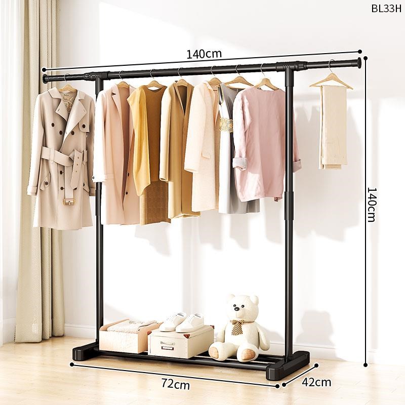 晾衣架落地阳台家用可移动挂衣z架卧室内宿舍简易衣帽架子晾晒衣