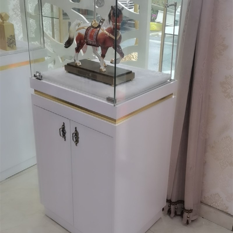 公司产品展览展示柜烤漆展台展示台科技馆玻璃T柜博物馆陈列柜