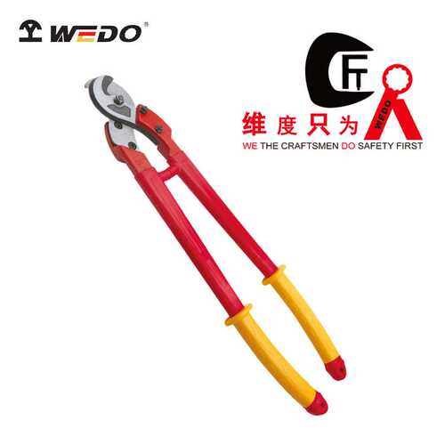 WEDO维度双色注塑绝缘双手电缆剪绝缘耐压剪线缆夹持多功能电缆剪
