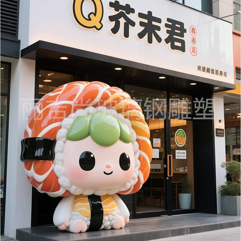 玻璃钢仿真寿司饭团雕塑日式餐厅立体门头摆件打卡拍照装饰品