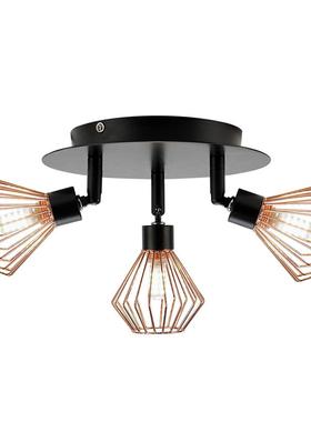 跨境多头吸顶灯内嵌金属吸顶灯玫瑰金三灯头E26玄关灯跨境吸顶灯