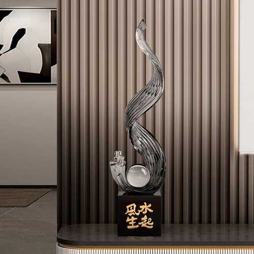 新中式风生水起落地摆件轻奢入户玄关客厅电视柜装饰乔迁新居礼物