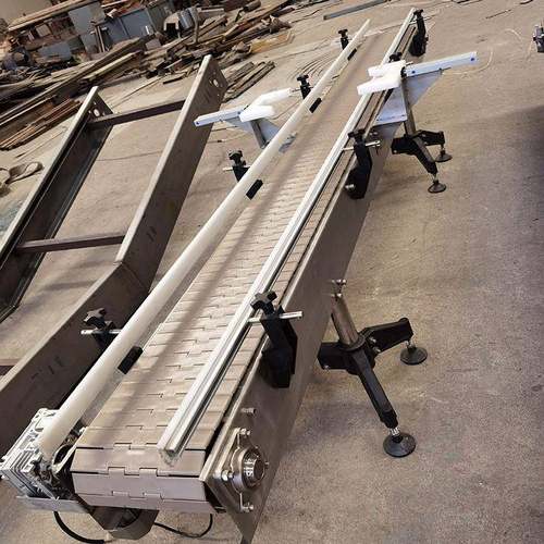 厂家工业塑料链板输送机灌装流水线传送带不锈钢平顶链 带夹具