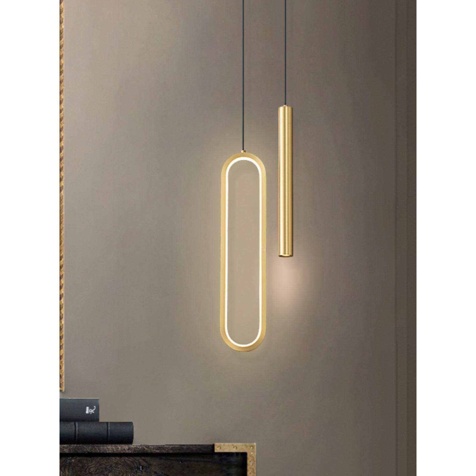 全铜床头吊灯卧室现代简约轻奢创意2022年新款客厅背景墙小吊灯具