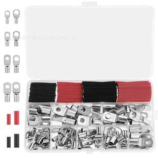 跨境供应 200PCS铜线凸耳100个压线接线环端子管状 带100个热缩管