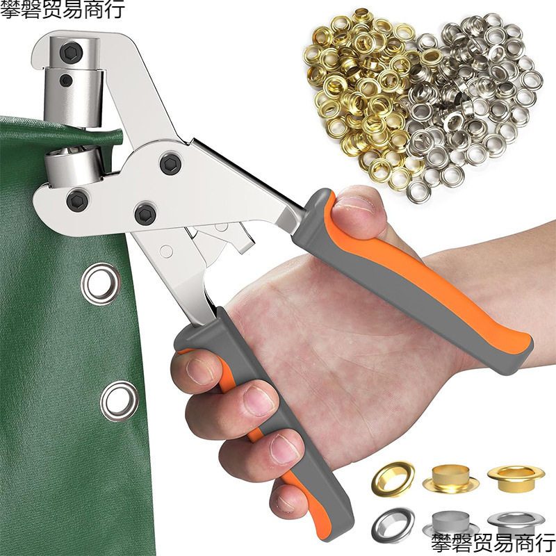 喷绘布手动气眼钳打孔器冲凿广告工具便携式打扣器广告布扣眼机