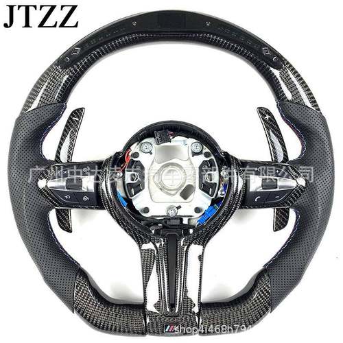 适用于宝马F30F10F15F31F32F33F80F87F82M2M3M4LED碳纤维方向盘