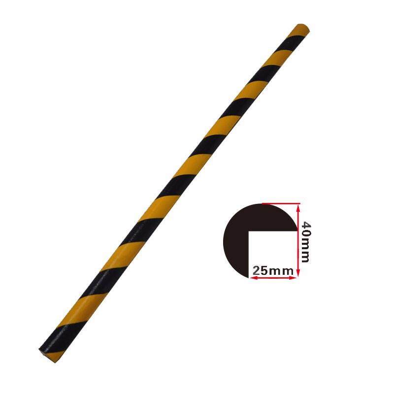 提示防撞条PU防撞条 黄黑提示防撞条（外圆内直角）长1米