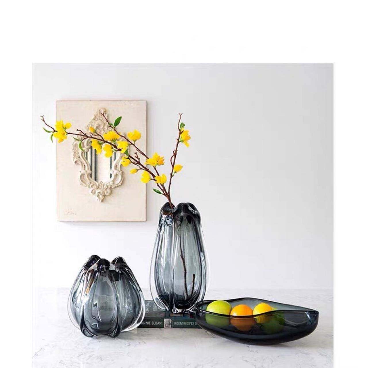 现代轻奢布格花瓶摆件样板间装饰台面花插花器软装摆设