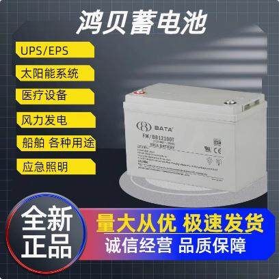 BATA鸿贝蓄电池FM/BB1224T鸿贝12V24AH免维护蓄电池 现货供应