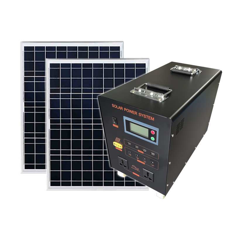 200W100AH太阳能发电系统家用太阳能发电太阳能发电组HS-100