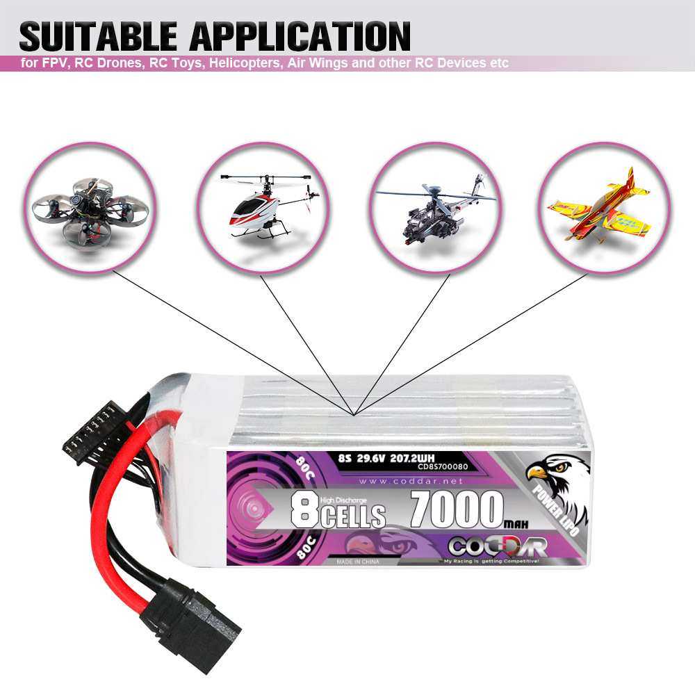 CODDAR鹰氪7000MAH 8S 29.6V 80C航模7寸X8穿越机长续航锂电池