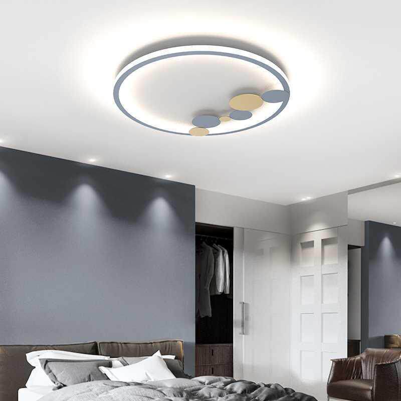 新款主卧室灯圆形简约现代餐厅书房客厅创意个性北欧led吸顶灯具