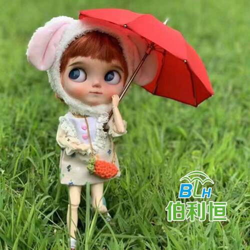现货bjd娃用迷你玩具伞8/12分可开合道具雨伞ob11Blythe小布